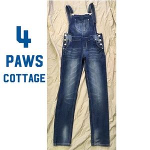 Denim Skinny Overalls, Excellent Condition